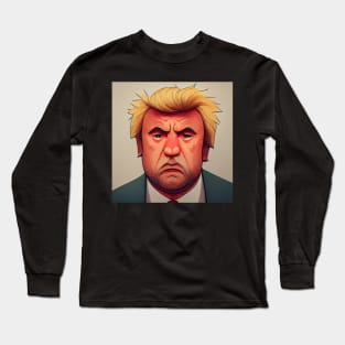 Donald Trump | President Portrait | Comics Style Long Sleeve T-Shirt